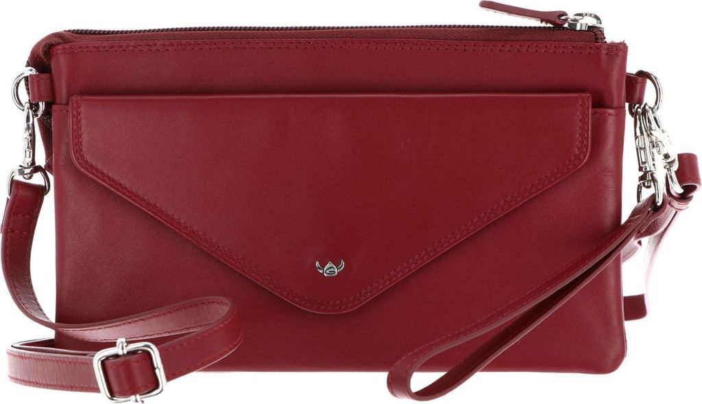 Golden Head Leder Handgelenktasche Umhängetasche Polo RFID Protect Mini-Tasche 8216 Rot dunkelrot