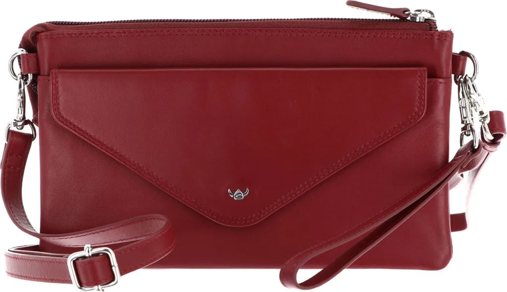 Borsa Golden Head Polo 8216 Mini Pelle Rosso Scuro RFID Protect