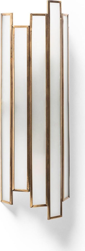 Wandleuchte aus Metall und Glas Bredos Gold Produktbild 