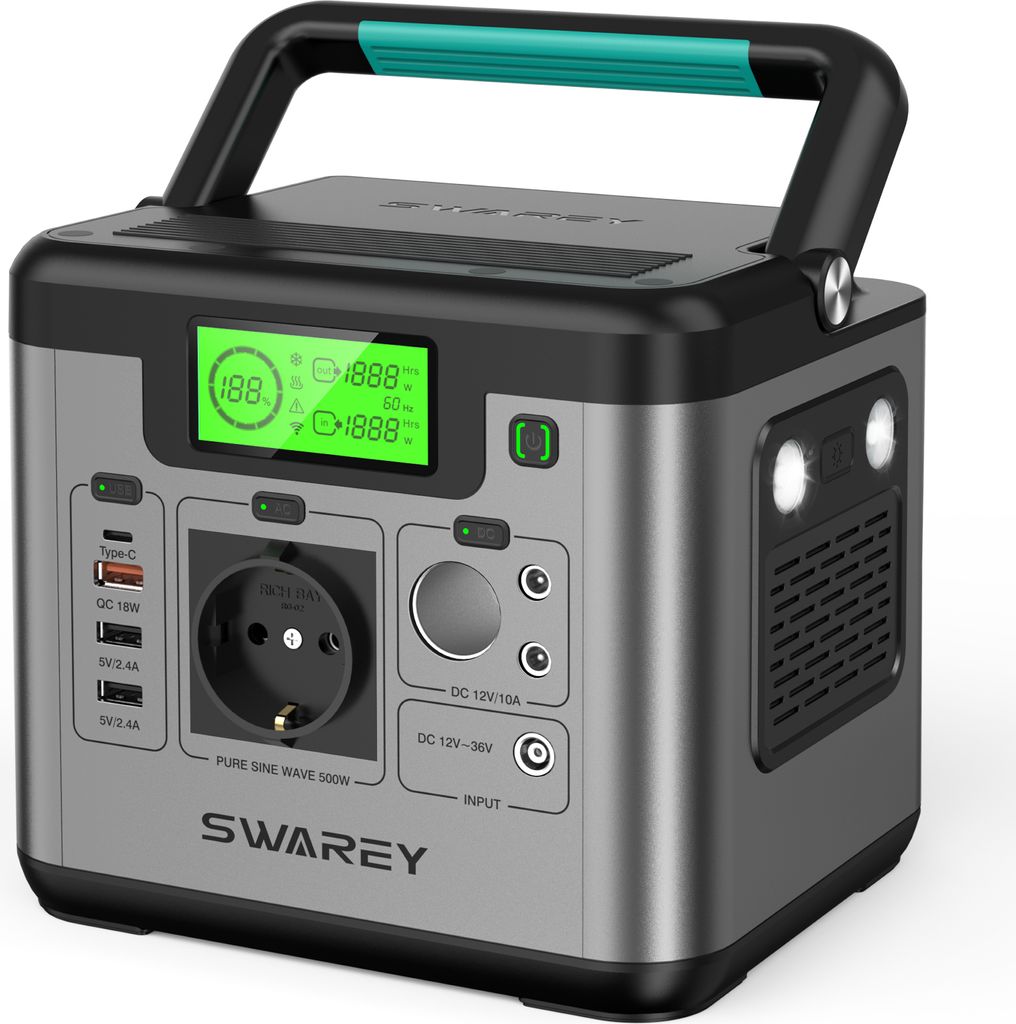 SWAREY Stromzeuger S500 Pro Solargenerator, 518Wh Produktbild 