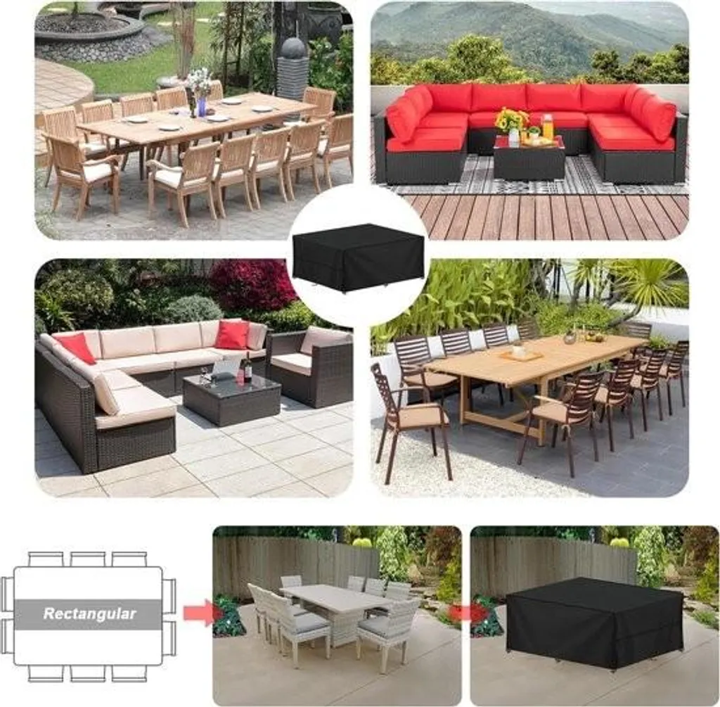 Bâche de protection pour salon de jardin imperméable et résistant
