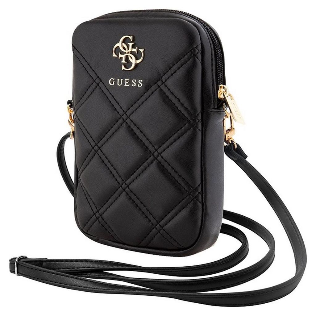 Guess Zip Quilted 4G - Torebka na telefon (czarny) Zdjęcie produktu 