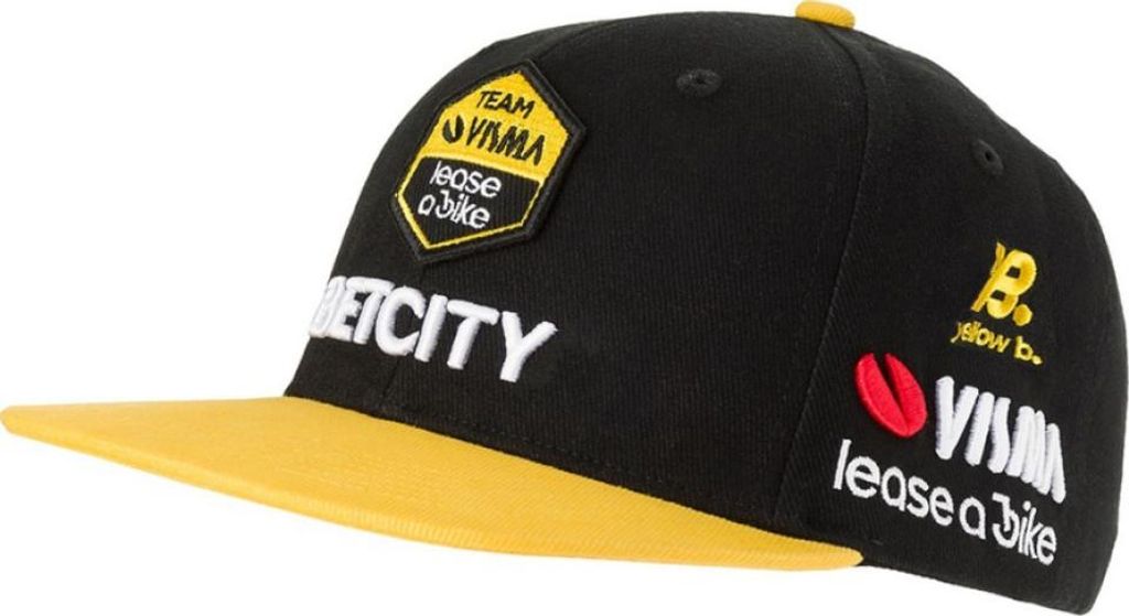 RAPIDGEAR Fahrradmütze - VISMA PODIUM FLAT CAP 2025 - Schwarz/Gelb UNI