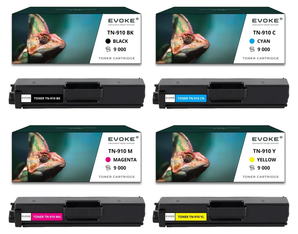 Pack 4 Toners TN910BK CMYK pour Brother HL-L9310CDW MFC-L9570CDW