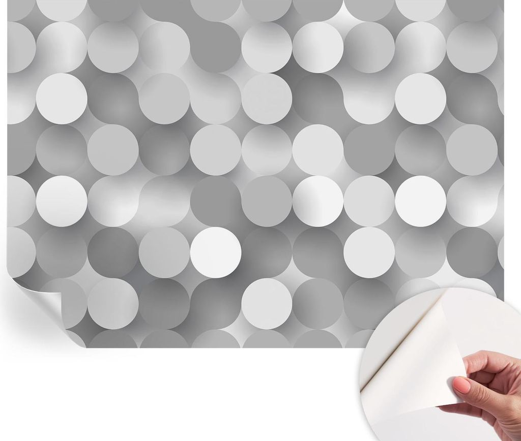 Selbstklebende Wandtapete - Dekorative Tapete für Wohnzimmer - Klebefolie für Wandbilder - Tapetenfolie für Wanddekoration - 312x219 cm - Graue ...