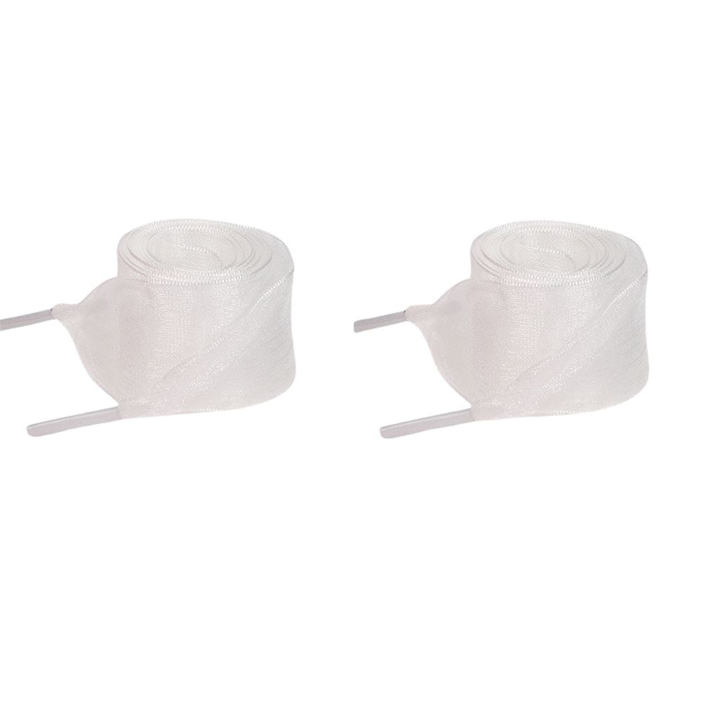 INF Transparente Schnürsenkel aus Organzaband – 120 cm Weiß