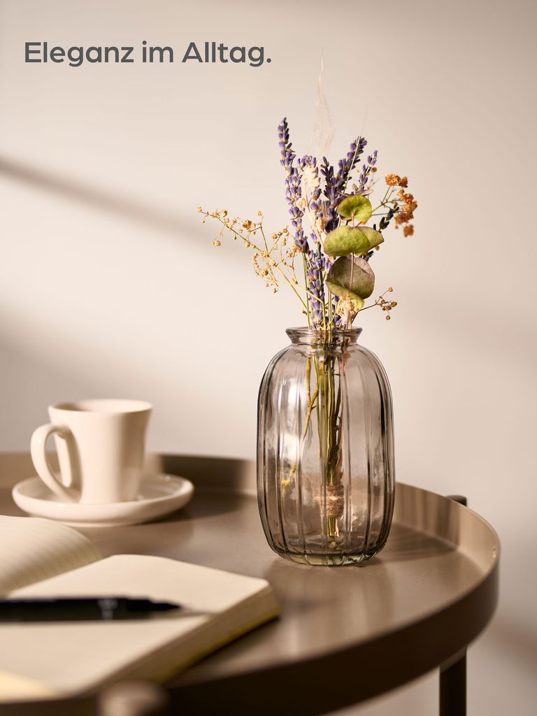 Kleine Glasvasen Set – 6 Stück, Diamant-Design, 13 Cm Hoch Für Tischdeko & Hochzeit
