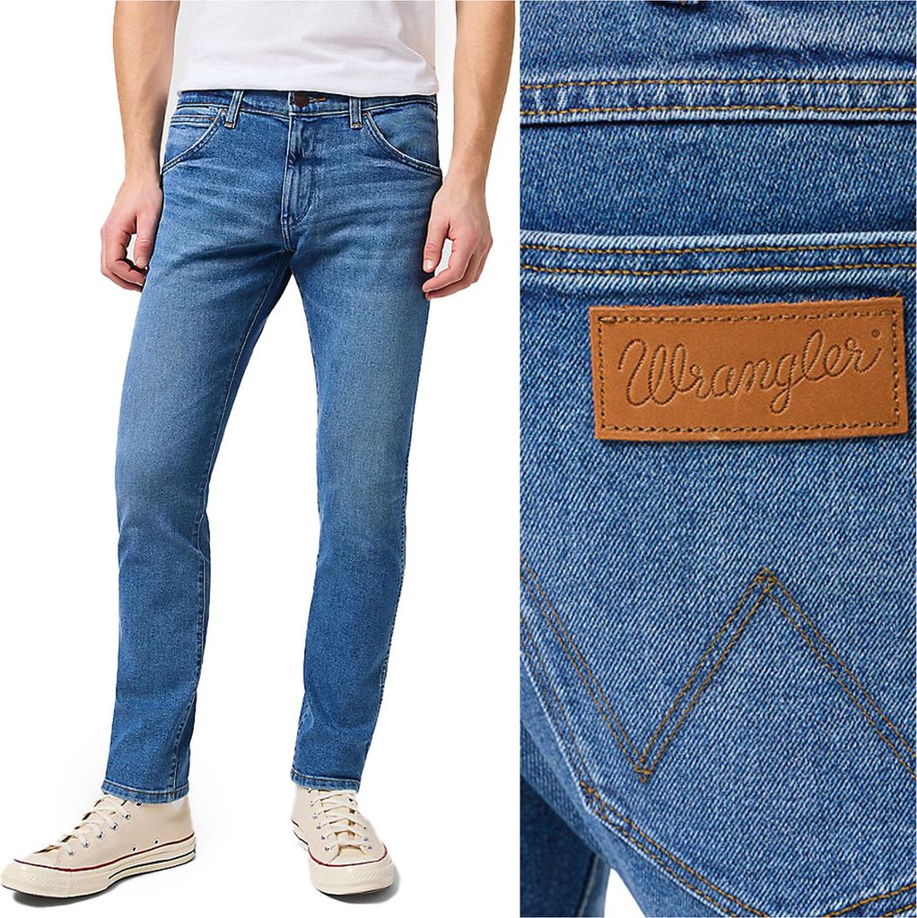 Wrangler BRYSON Smoke Sea 365COOL GINS JEANS TUBED PANTS W31 L34