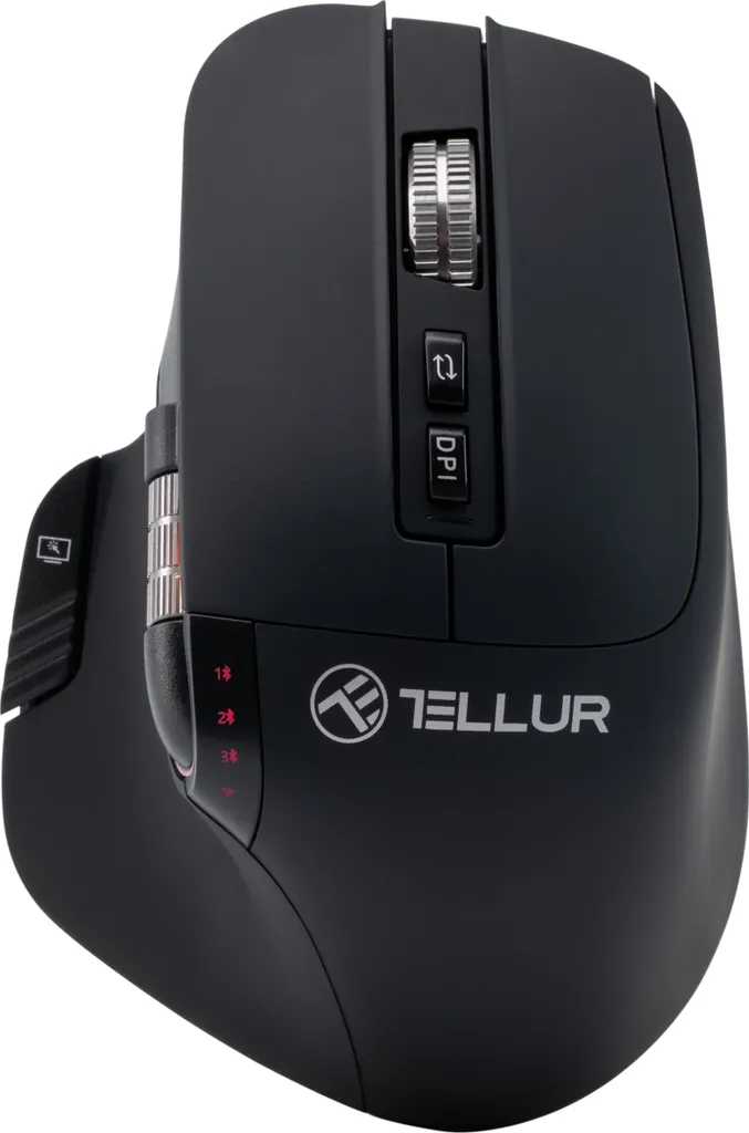 Souris sans fil Bluetooth Tellur Shade noire idéale pour télétravail
