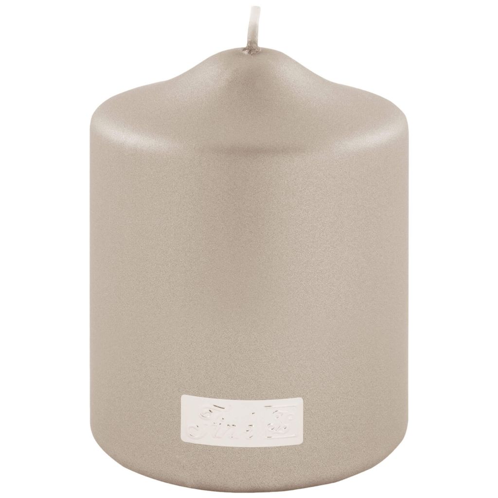 Fink CANDLE, metallic Stumpenkerze, Paraffin, stein, L. 8 Produktbild 