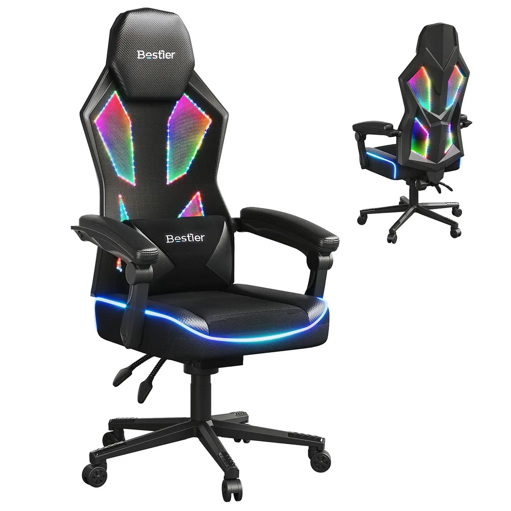 Sedia da ufficio ergonomica, sedia da scrivania con poggiatesta regolabile, braccioli, supporto lombare, poltrona direzionale, sedia girevole, sedia da ufficio 150 kg, nera