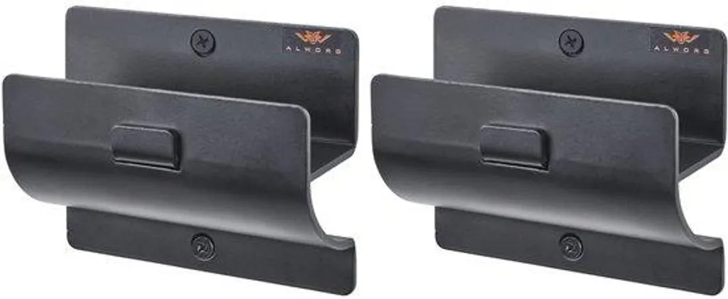 Supports pour 2 échelles garage – Crochets muraux robustes en acier noir