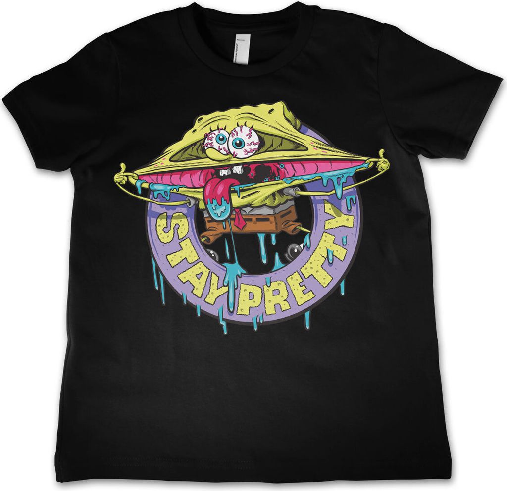 SpongeBob - Stay Pretty Kids T-Shirt - 8Years-M - Black Produktbild 
