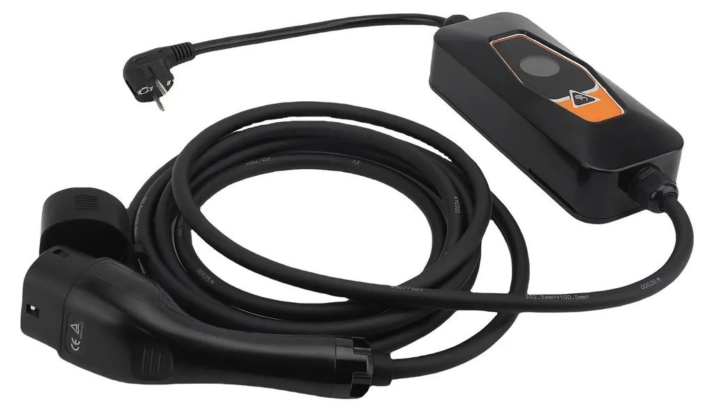 Chargeur Portable Type 2 EV 3.5kW avec Câble 5m et Courant Réglable 16A - 5