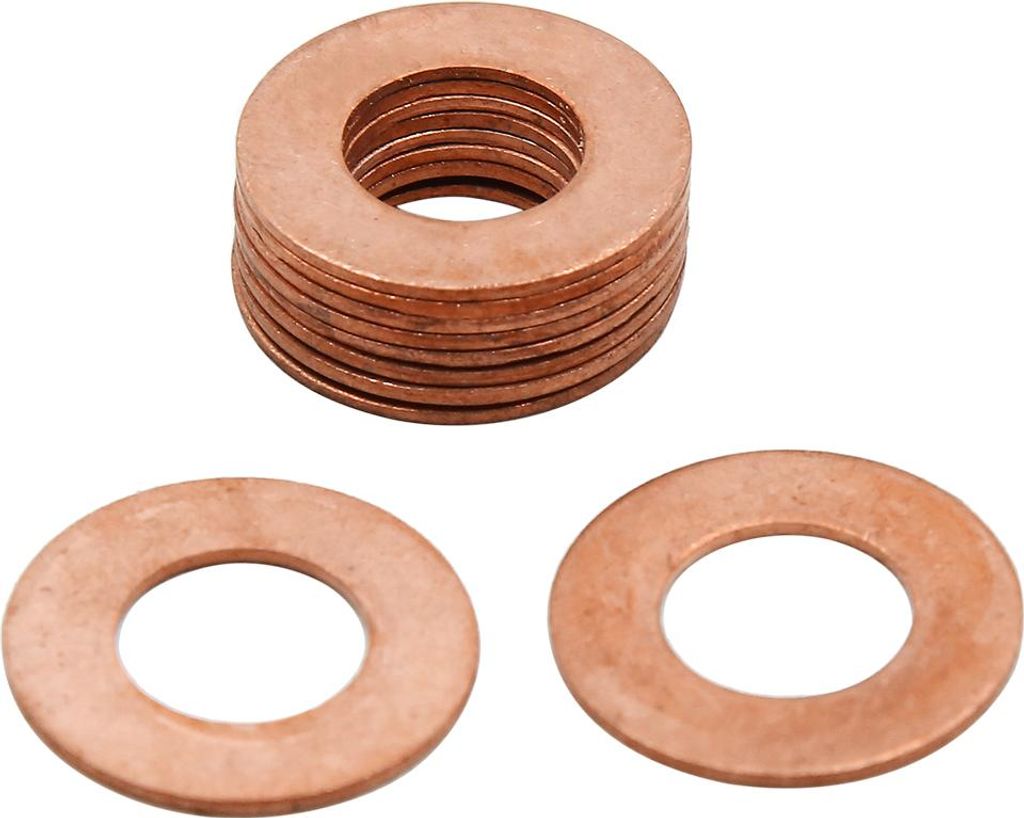 Unterlegscheiben 10Stk. 12mm Inner Kupfer Flache Dichtungen Ring