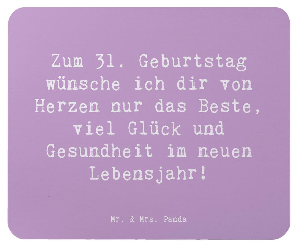Mr. & Mrs. Panda Mousepad Spruch 31. Geburtstag Liebe Produktbild 