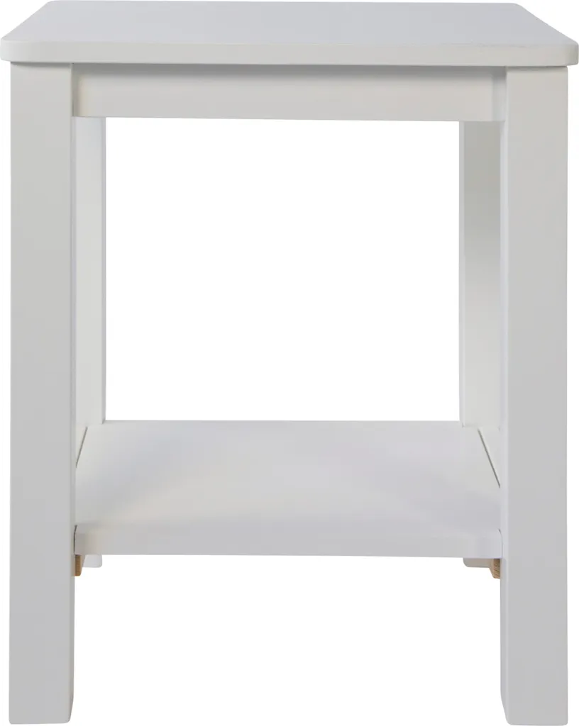 Table d'appoint canapé bois blanc polyvalente pour petit espace et studio - 3
