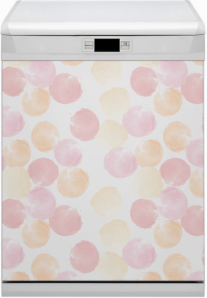 Dekorative Magnetmatte Küche Geschirrspüle 60x80 cm Magnet für Spülmaschine - Pastellpunkte