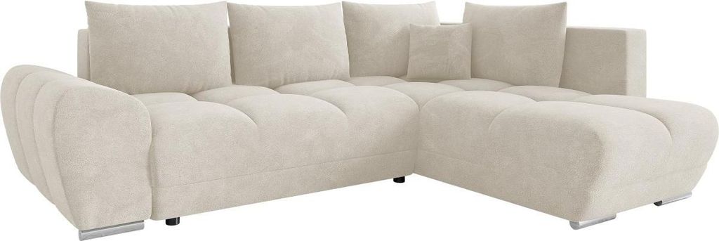 MIRJAN24 Ecksofa Forrest, mit Schlaffunktion und Bettkasten, L-Form Sofa (Velo 621, Ecksofa: Rechts)