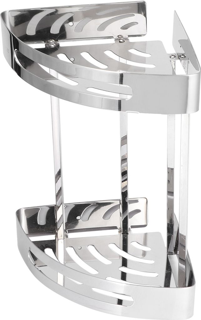 Edelstahl Double-Layer Triangular Corner Dusche Lagerung Produktbild 