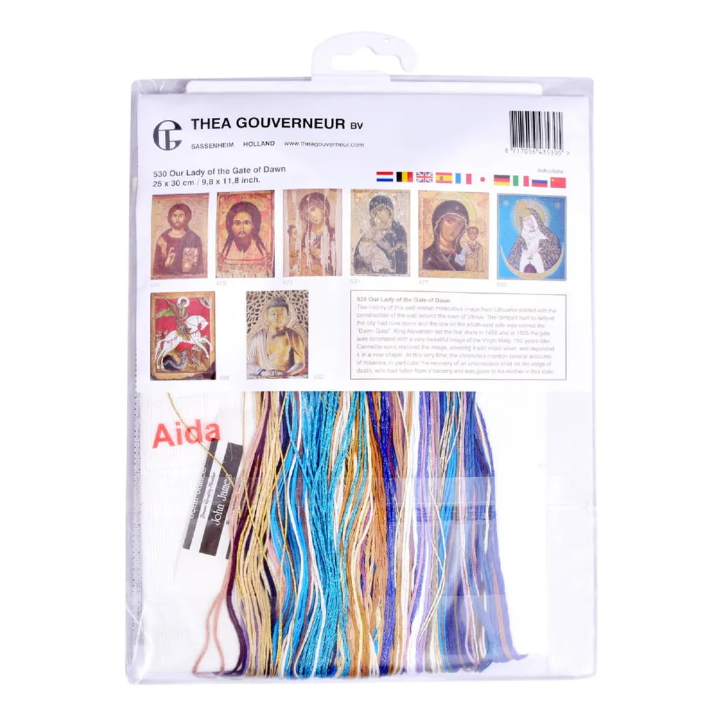 Kit Ricamo Icona Madonna Porta dell'Aurora Thea Gouverneur Aida 18ct - 4