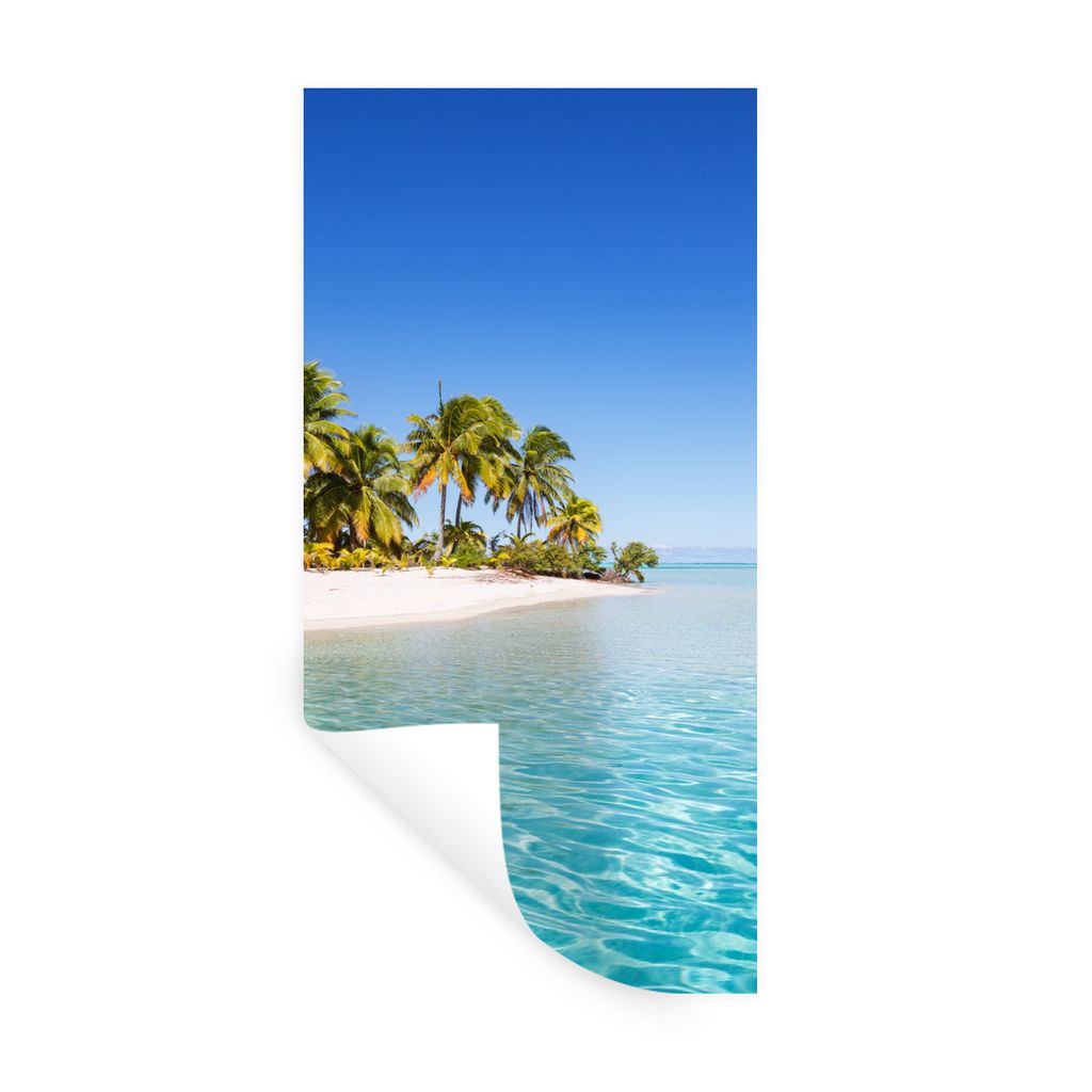 MuchoWow Wandtattoo Wandsticker Wandaufkleber Meer - Tropisch - Sommer 40x80 cm Selbstklebend und Repositionierbar - Repositionierbar - Wasser ab...