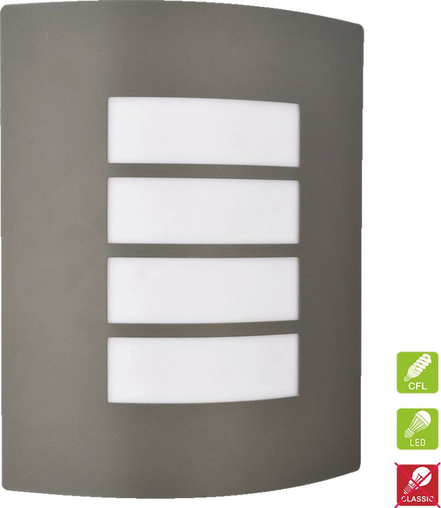 Wandleuchte MEMPHIS 1xE27/15W,IP44, dunkelgrau/Opal L: 230, H: 290, dimmbar Wandleuchte MEMPHIS 1xE27/15W,IP44, dunkelgrau/Opal L: 230, H: 290, dim...