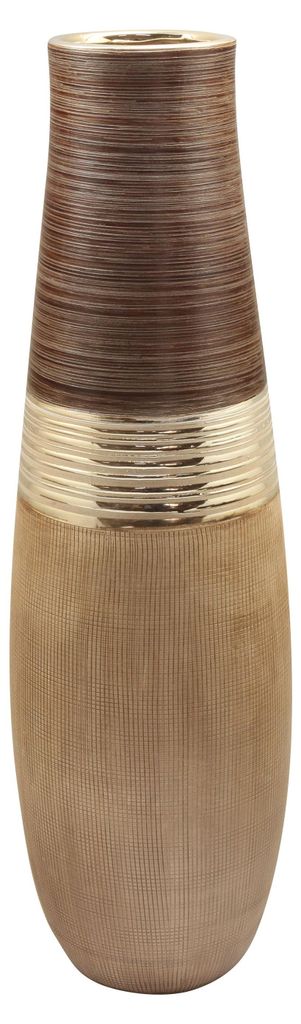 Gilde Vase, "Bradora", gestreift, Keramik, beige, braun, VE Image du produit 