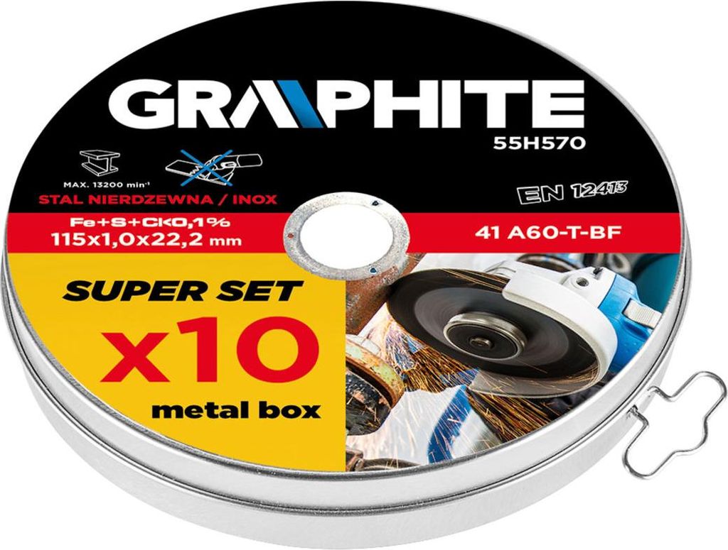 Trennscheibe für Metall 115 x 1,0 x 22,2 mm, 41 A60-T-BF, Produktbild 