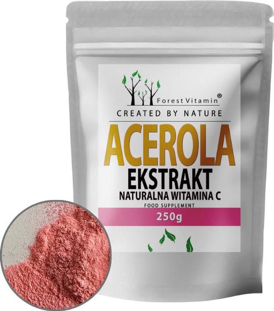 Acerola Pulver 250g - Natürlich Vitamin C - Ascorbinsäure - Forest Vitamin