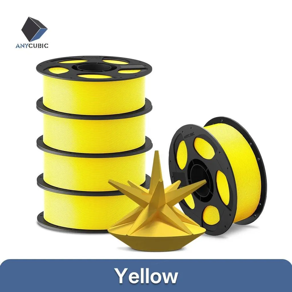 Filament PLA 1.75mm Jaune Haute Précision pour Imprimante 3D - Bobine 5kg