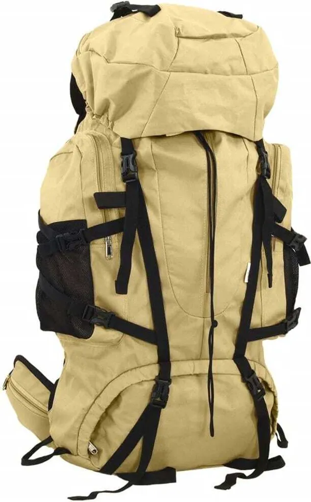 Zaino da trekking Khaki 60 L Tessuto Oxford