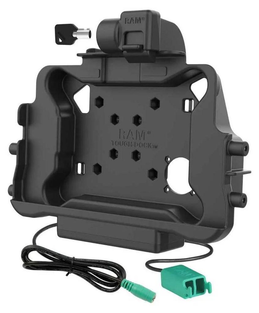 Ram Mounts RAM POWER+ DUAL USB-A DATA KEY LOCKING CRADLE FOR