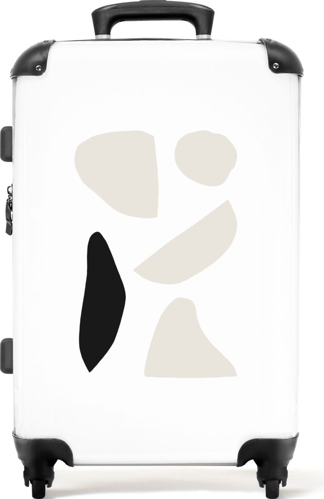 NoBoringSuitcases.com Großer Koffer - Formen - Abstrakt - Pastell - Design - Kombinationsschloss TSA - Hartschalen Trolley 4 Rollen - 72 liter -...