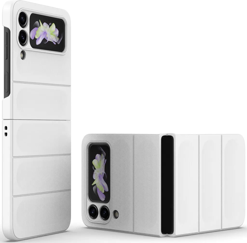 Custodia per Samsung Galaxy Z Flip 3 5G Custodia rigida PC opaca antiurto antiscivolo Bianco