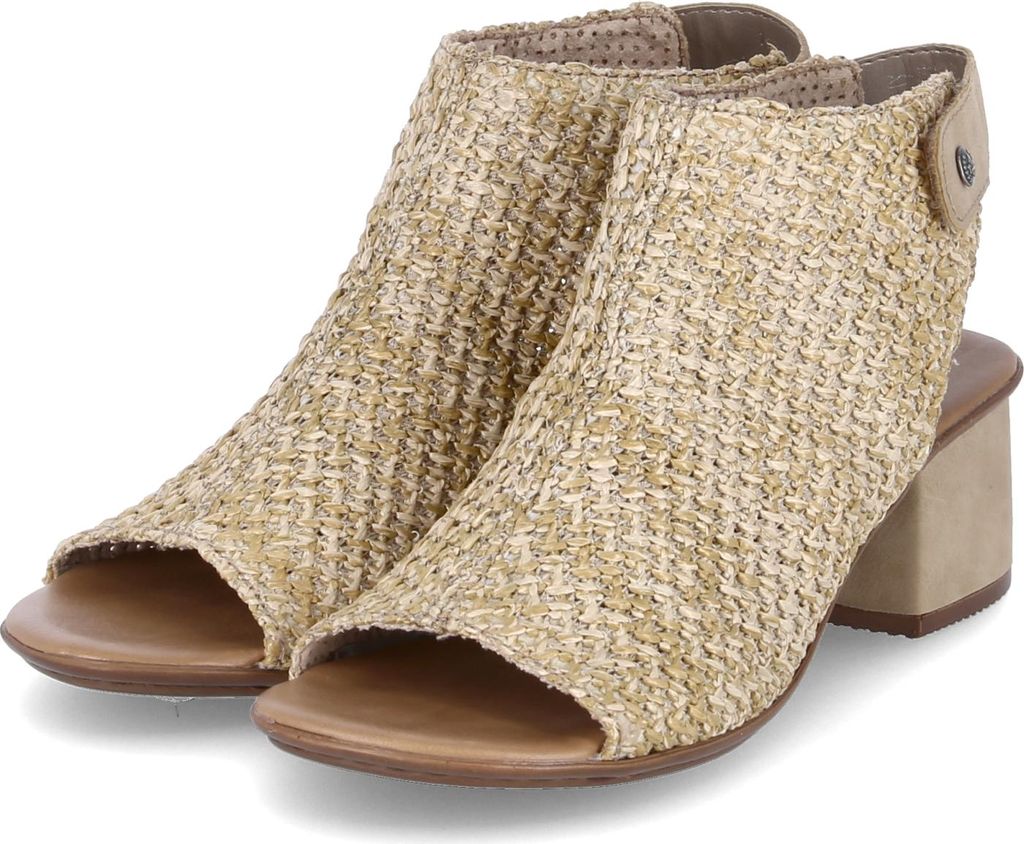 Rieker Sandaletten  Damen Textil Beige Größe: 39 Produktbild 