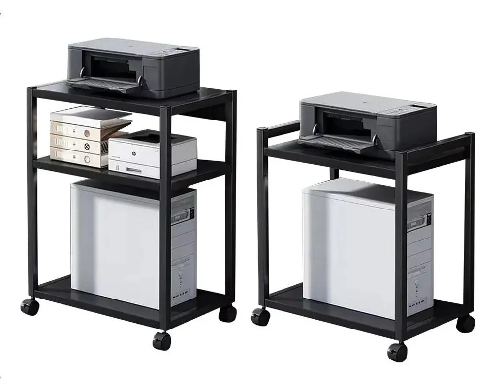 Support d'imprimante mobile pour bureau - Rangement tour PC sous table - 10