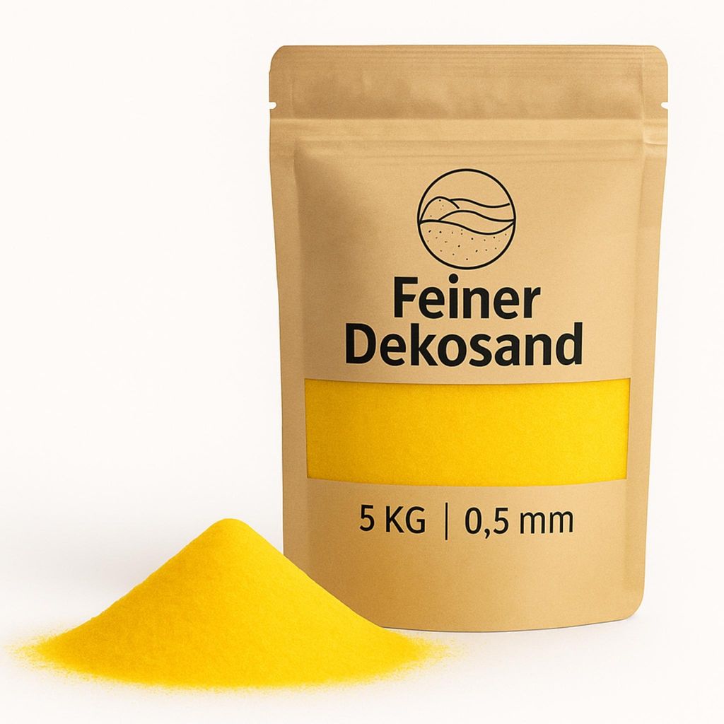 Deko-Sand, geel, 5 kg, geschikt voor vazen, glazen en als Productafbeelding 