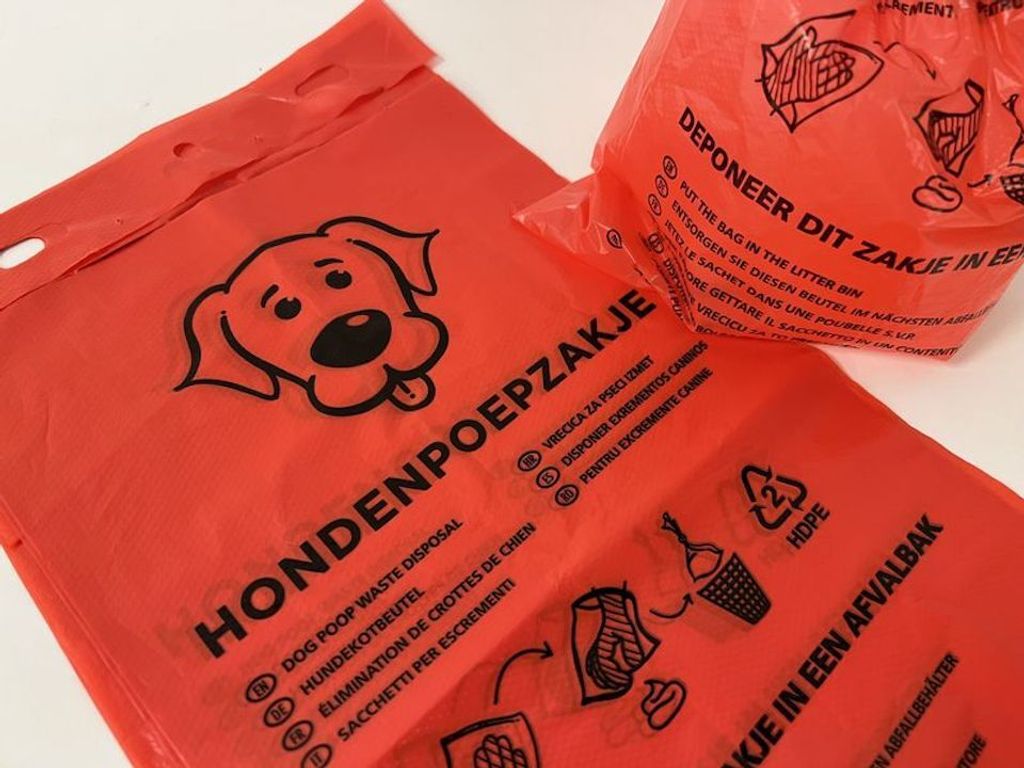Hundekotbeutel mit Aufhängelöchern | 10x500 Stück | Rot
