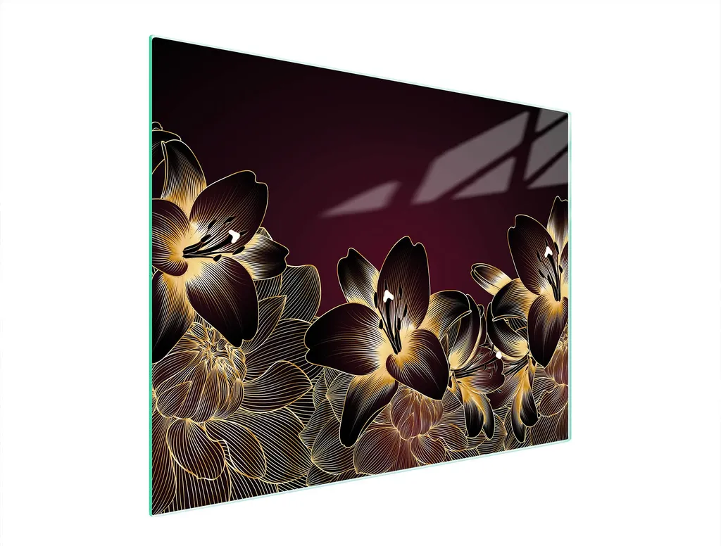 Tagliere in vetro 52x40 Orchidea