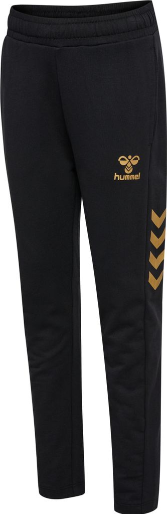 Hummel Hmle24c Baumwolle Hose Kinder schwarz gold Gr 164