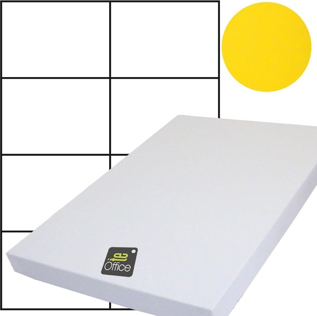200 Stück farbige Haftetiketten gelb 105x74 Produktbild 