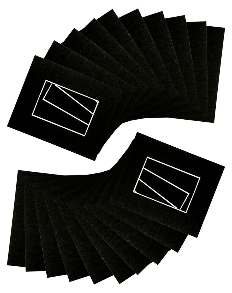 20 Stück schwarze A4 Passepartouts - für A5 (6" x 8") Bilder - tiefes Glas für Fotos, Kunst und Handwerk
