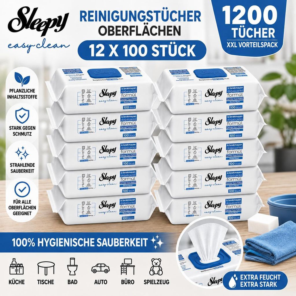 Sleepy Easy Clean Oberflächenreinigungstücher Bleach Effect Obrázek produktu 