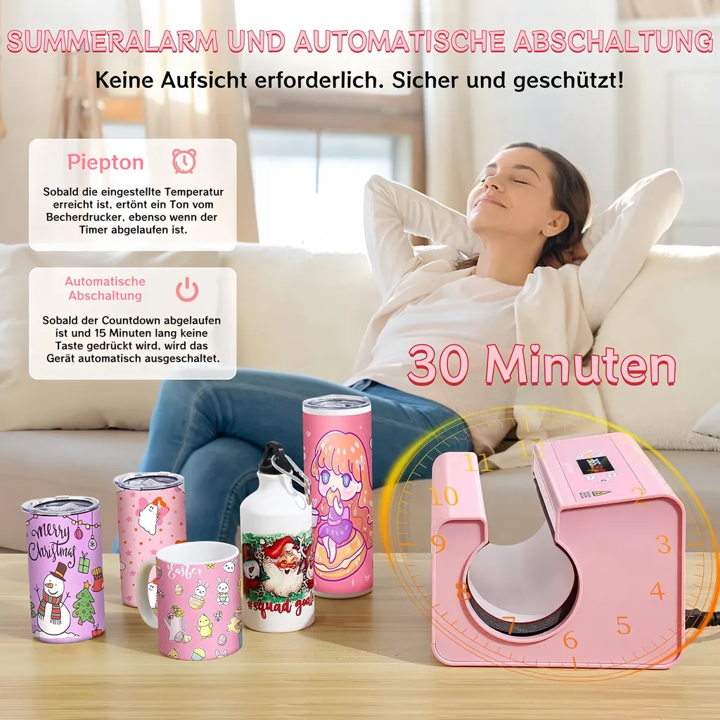 Machine à sublimation de gobelets automatique pour cadeaux maison - 4