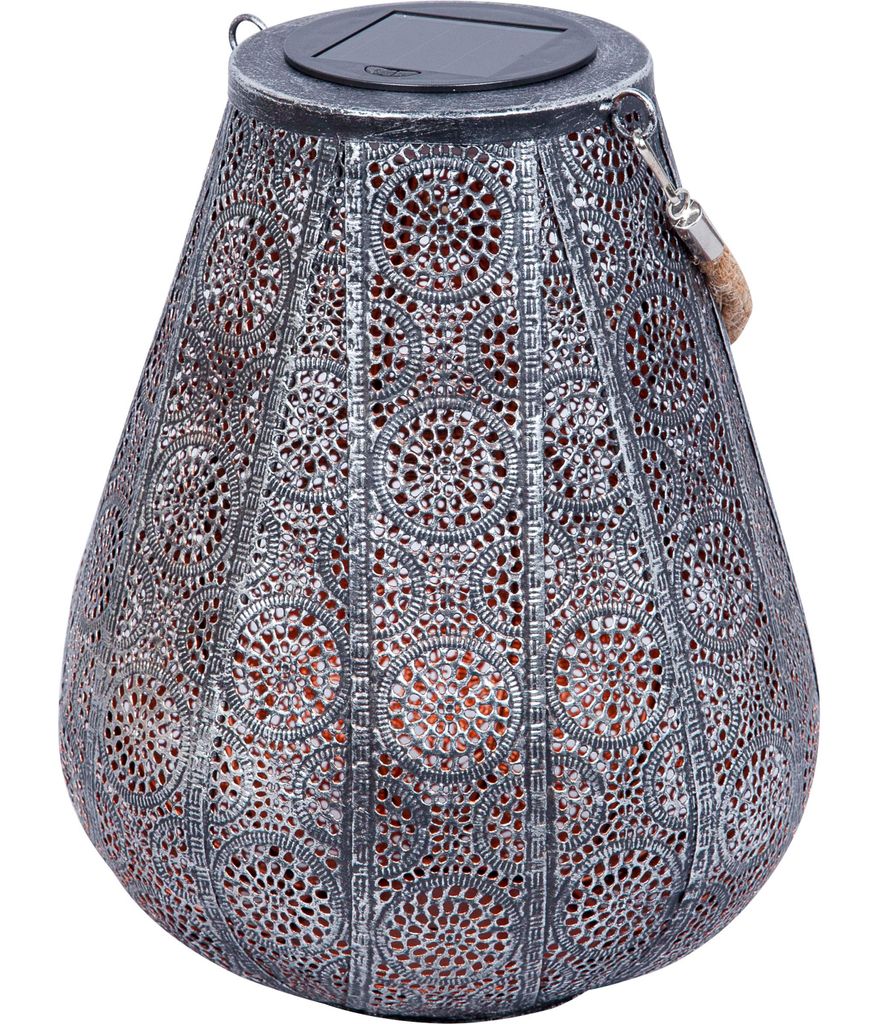 Dehner Solar-Laterne Scala, Ø 20 cm, Höhe 25 cm, Produktbild 