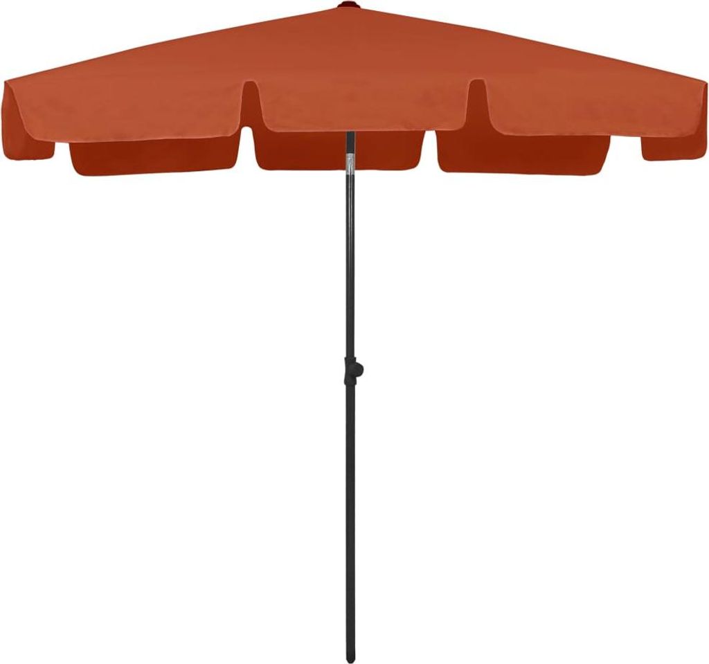 vidaXL Plážový slnečník terakota červená 200x125 cm Obrázok produktu 