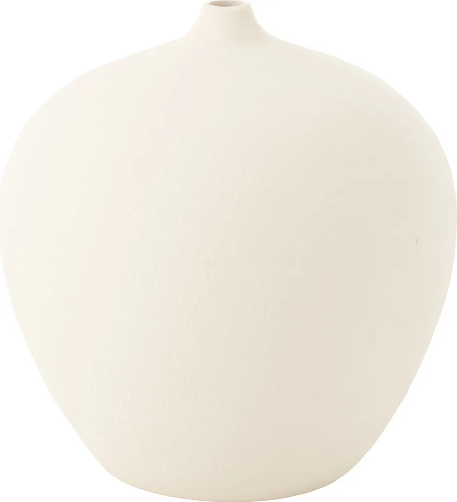 Vase Bouteille Cassia Blanc J-Line : Déco Lumineuse pour Coins Sombres