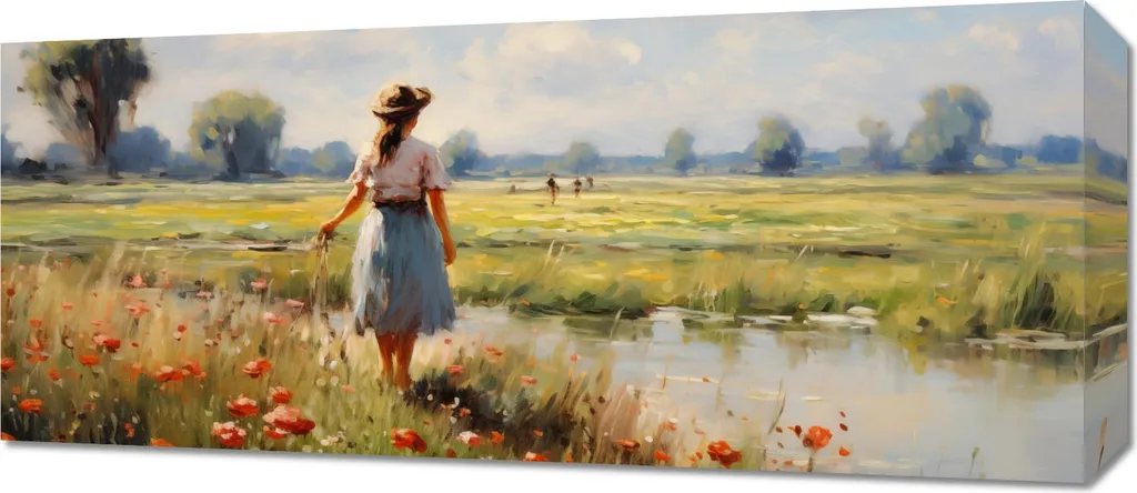 Image 70 x 30 cm Calme Rural pour une Ambiance Zen dans votre Bureau