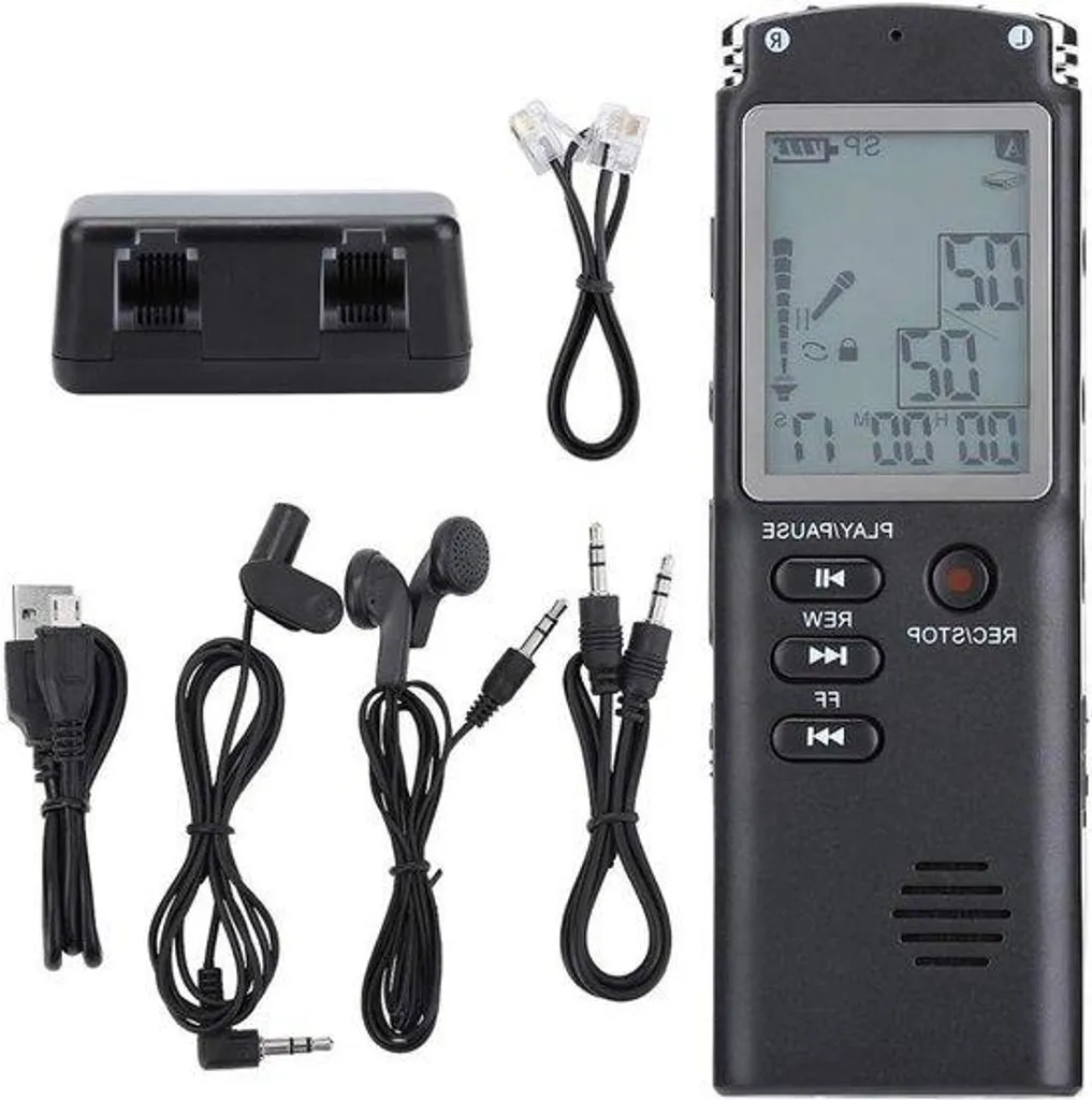 Clé USB enregistreur vocal 16 Go dictaphone numérique format MP3 WAV